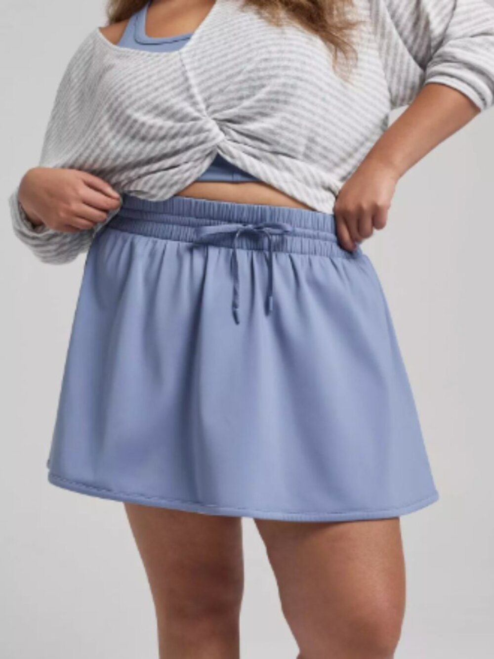 Torrid Size 2X Athletic Skort Blue Fleece Lined